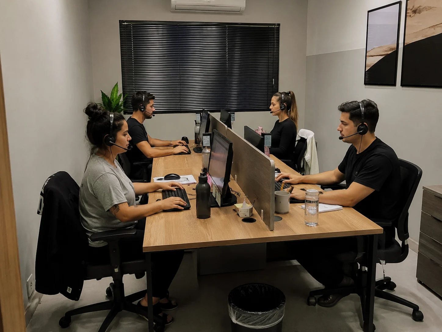 Equipe de atendimento trabalhando na Vera Cruz